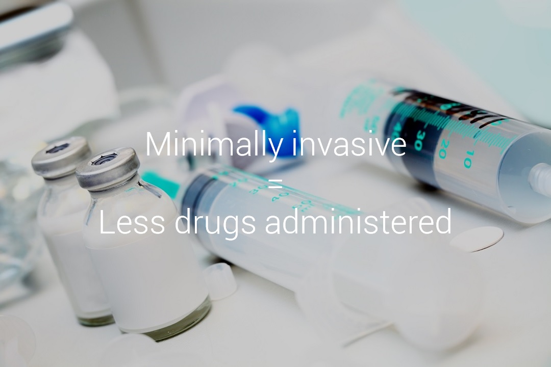 iWay - Minimally invasive = Less drugs administered